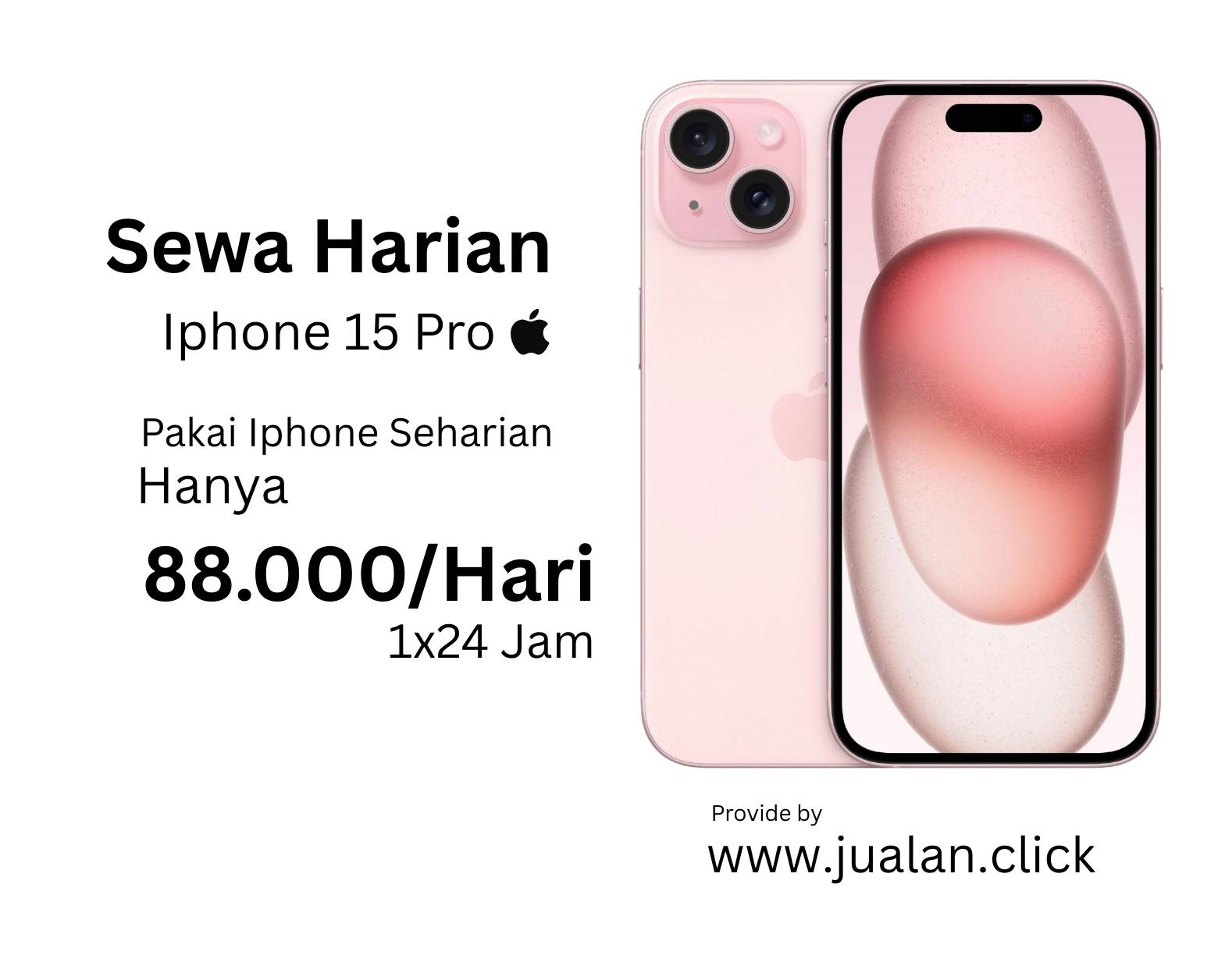 SEWA Iphone 15 Pro Pink